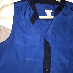 J. Crew royal blue and navy tank